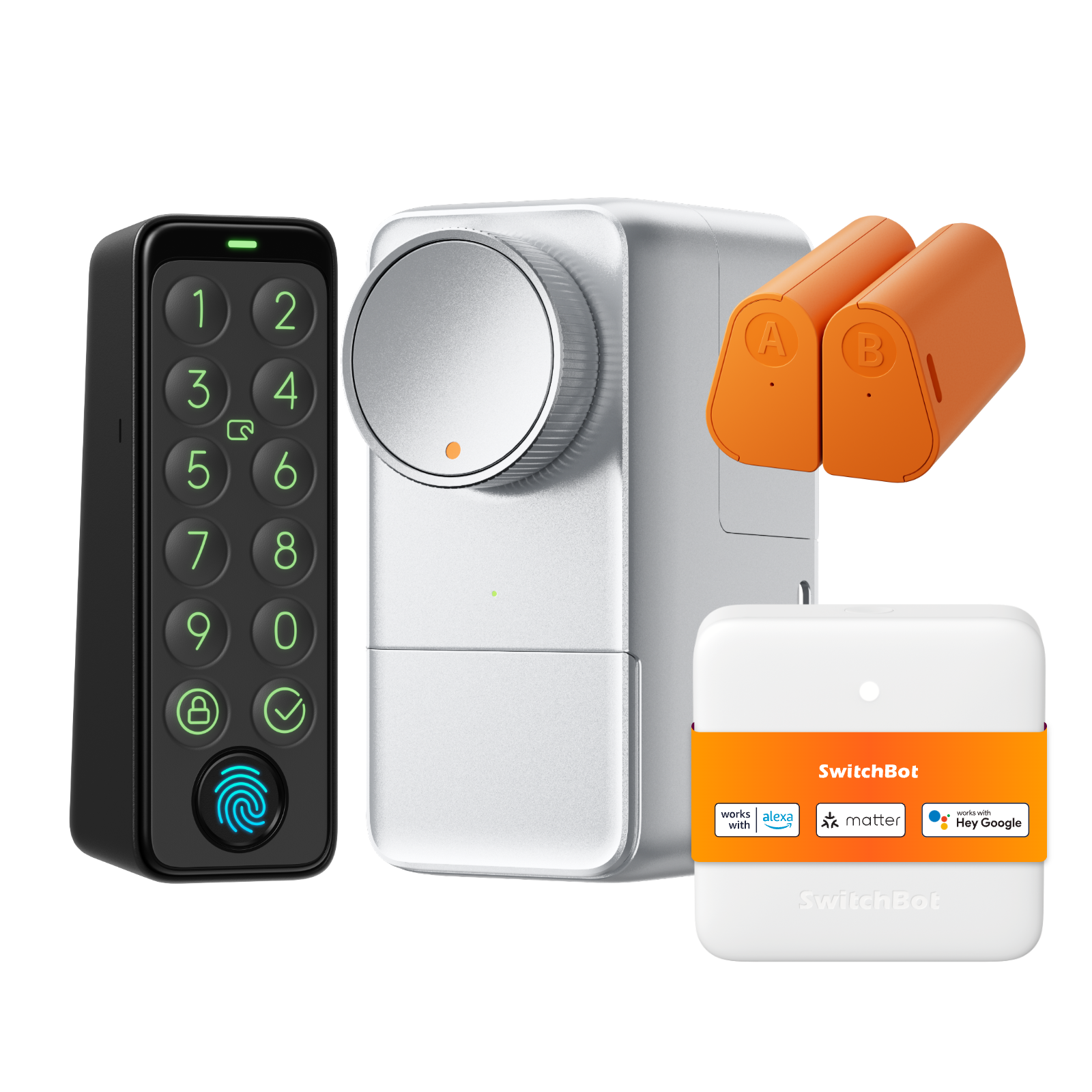 SwitchBot Lock Pro Lock Pro Matter Battery Combo Silver
